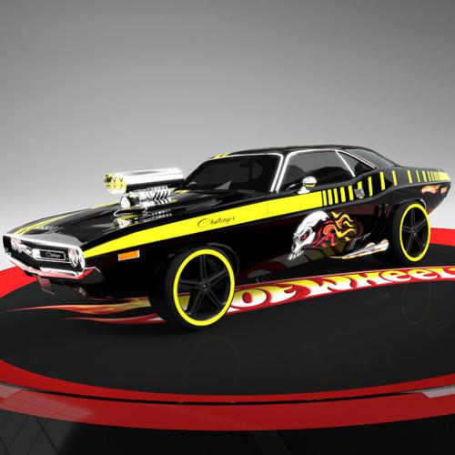 hot wheels dodge challenger supercharged BLACK preview image